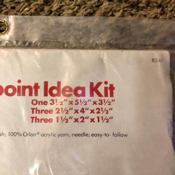 1978 Columbia-Minerva Needlepoint Idea Kit 3 Christmas Trees NEW 8241 - Picture 3 of 10